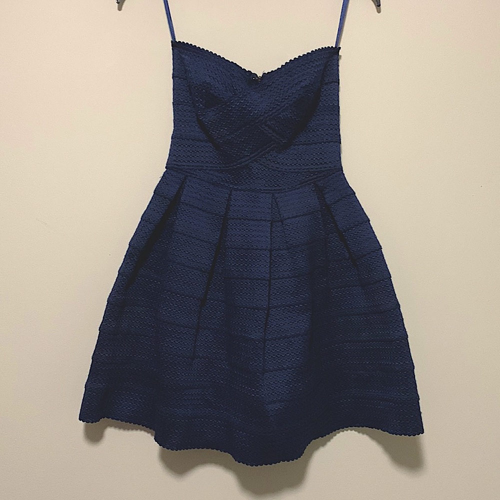 Strapless Dress Color: Navy Blue,Size: Small,Brand: Sans Souci